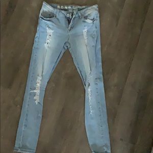 Light wash jeans